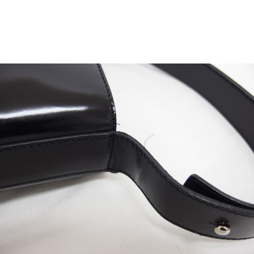 CELINE セリーヌ ハンドバッグ 肩掛け エナメルレザー ナイロン/ワンショルダーバッグ/ブラック//MC9***/ABランク/04