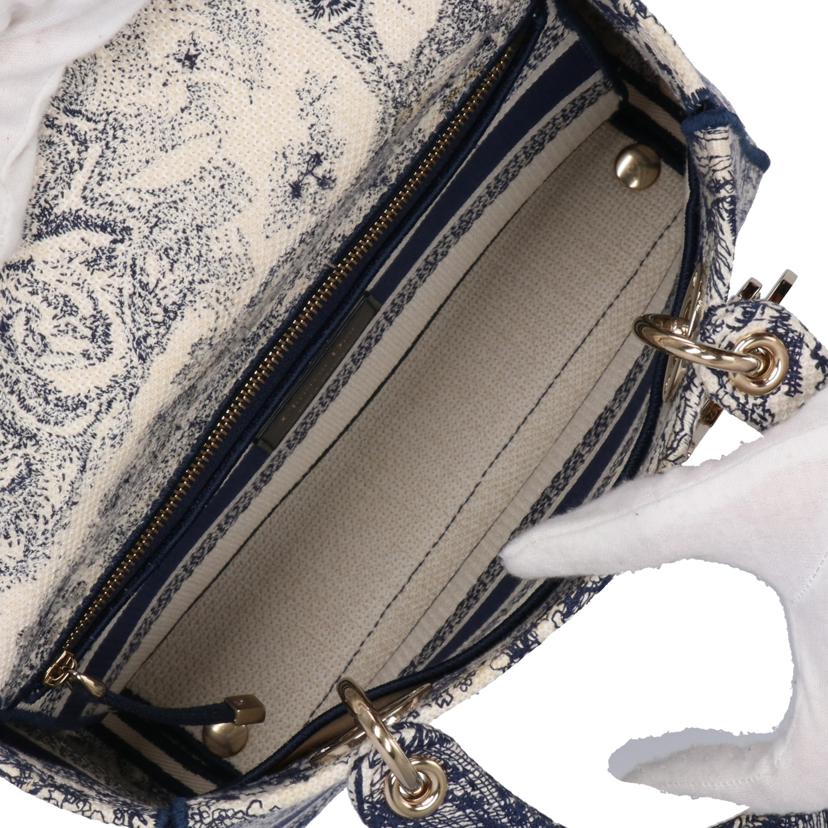 Dior ディオール/D-LITE/トワルドゥジェイエンブロイダリー/ミディアムトート/M0565OTDT//Bランク/78