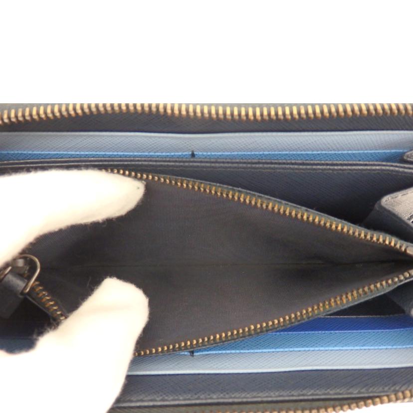 PRADA プラダ/サフィアーノラウンドファスナーロングウォレット/1M0506//230-A/ABランク/75