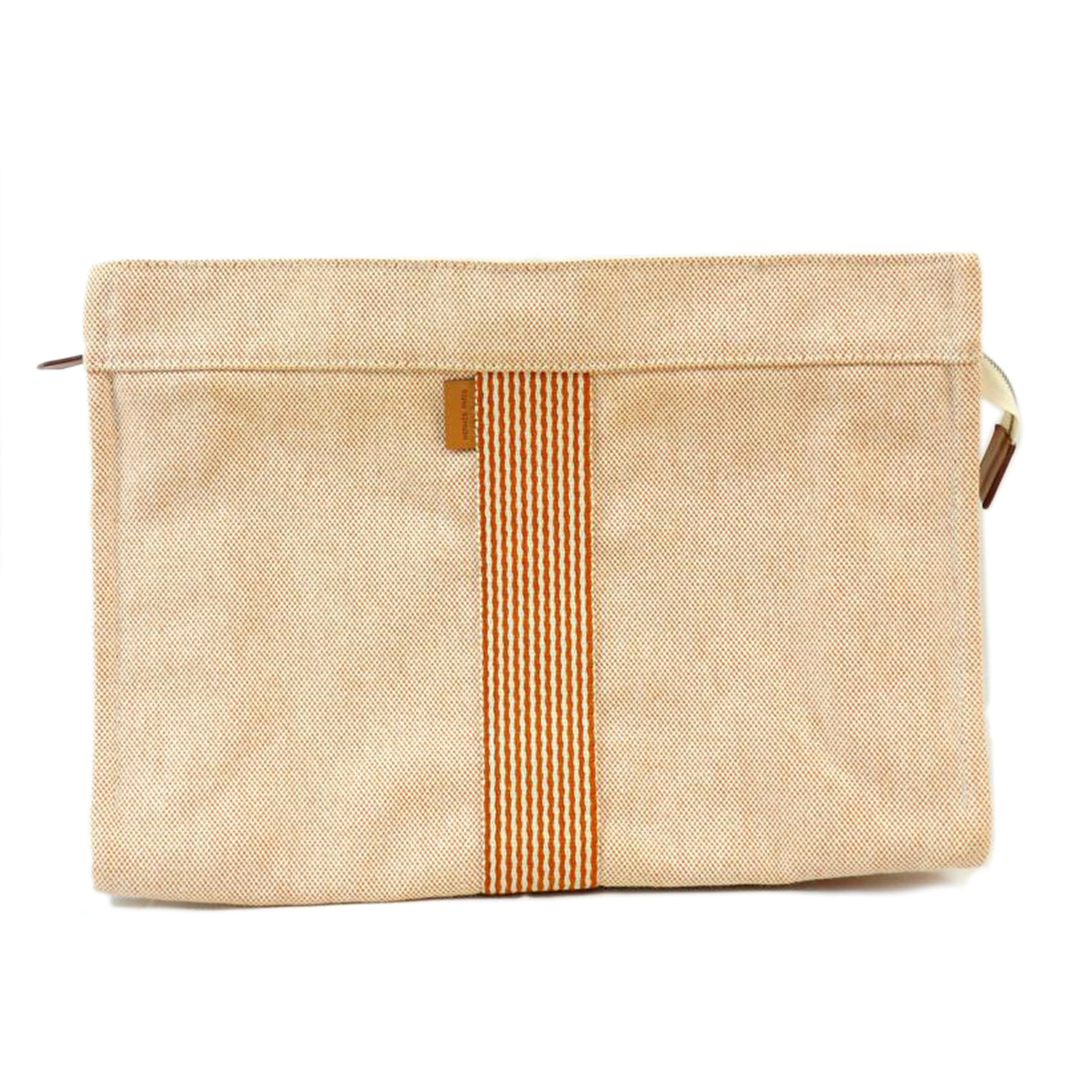 HERMES エルメス/クラッチバッグ/フールトゥ/キャンバス/オレンジ//Bランク/72