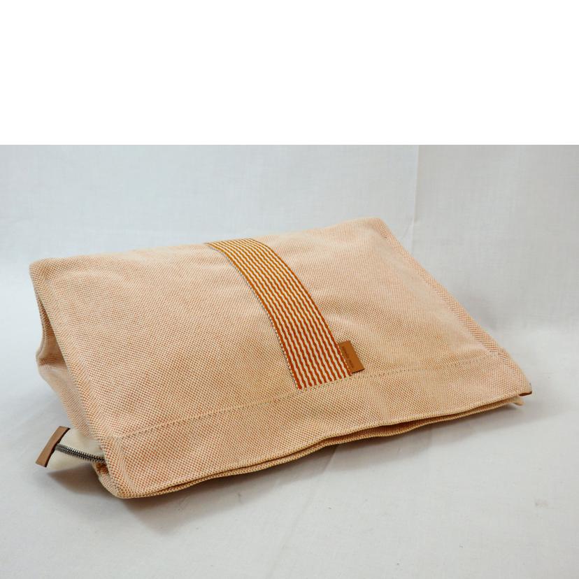 HERMES エルメス/クラッチバッグ/フールトゥ/キャンバス/オレンジ//Bランク/72