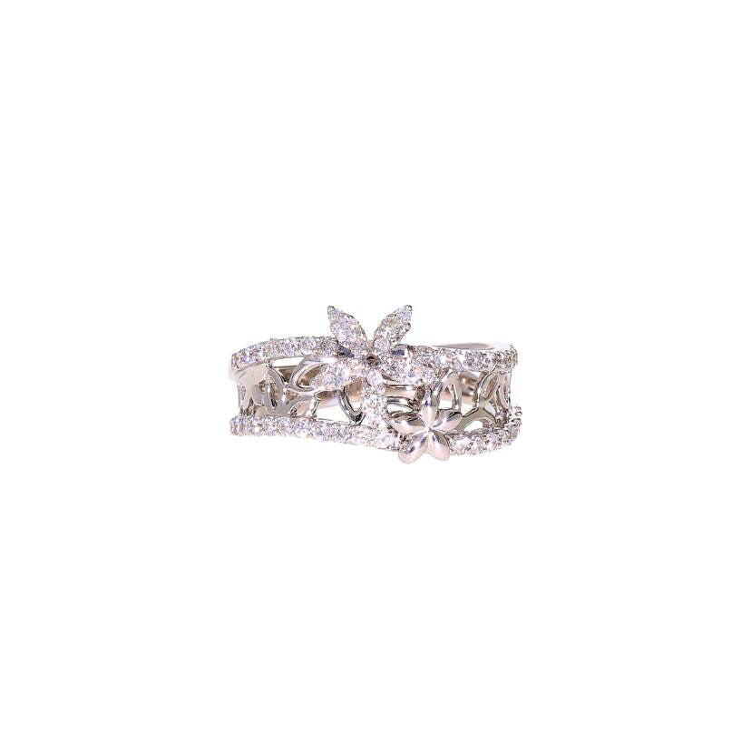 / K18WGダイヤリング0.50ct//Aランク/75