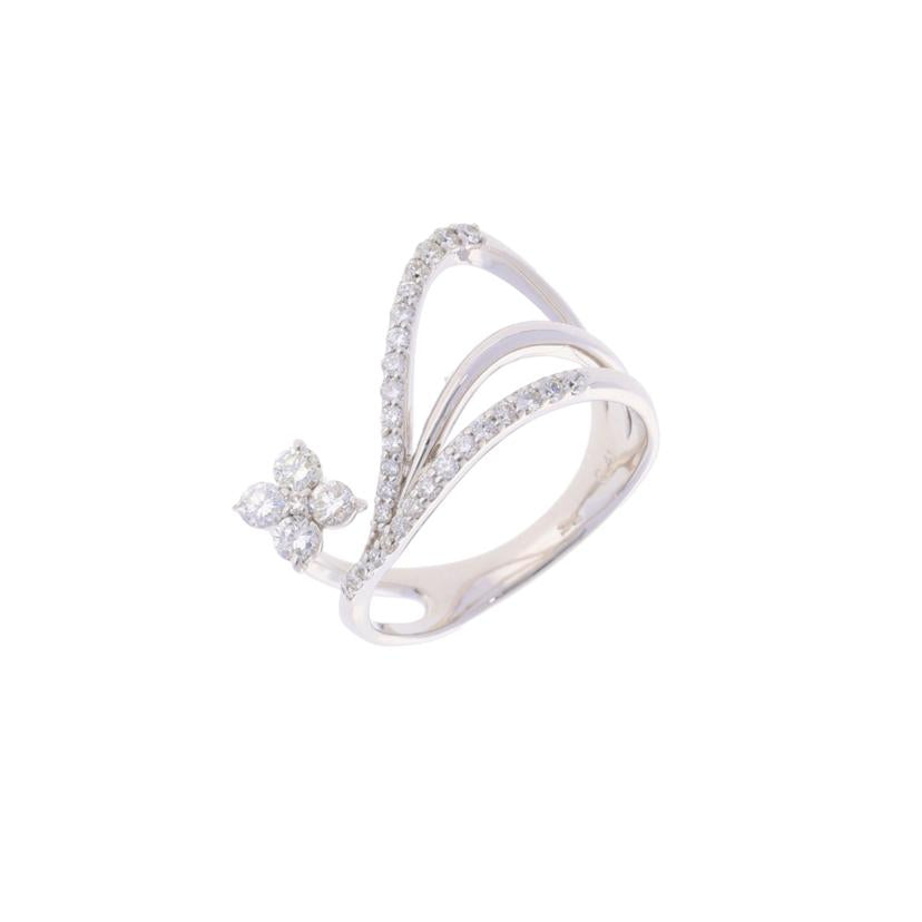 /K18WGダイヤリング0.41/#12//Aランク/75