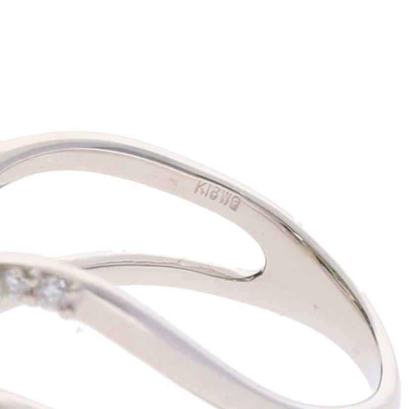 /K18WGダイヤリング0.41/#12//Aランク/75