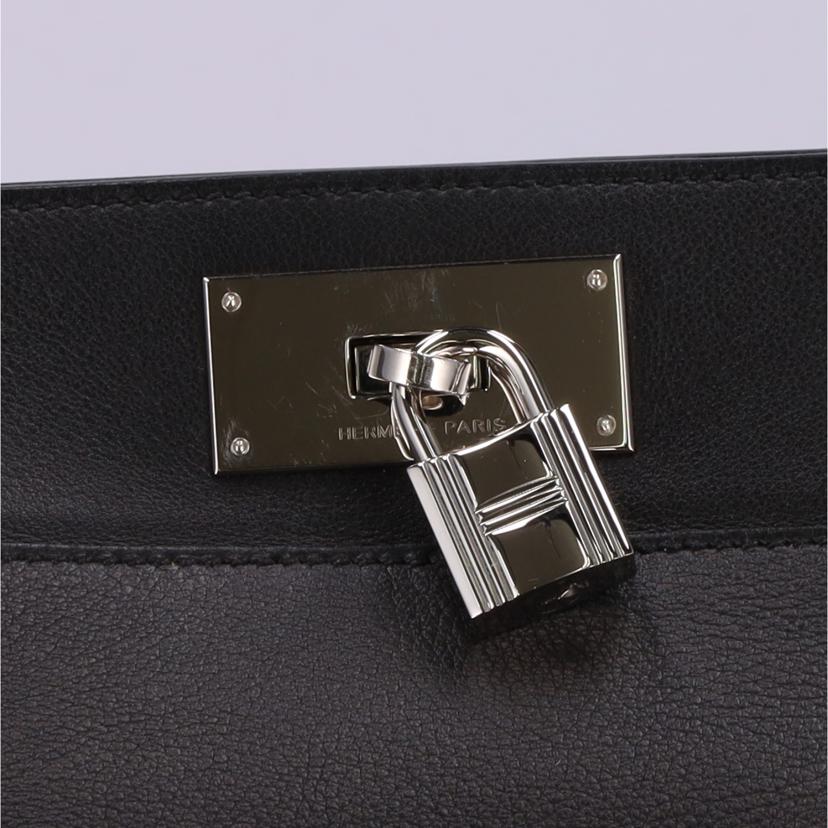 HERMES エルメス/ツールボックス26/エバーカラー/ノワール/SV金具//E □O刻印/Aランク/75