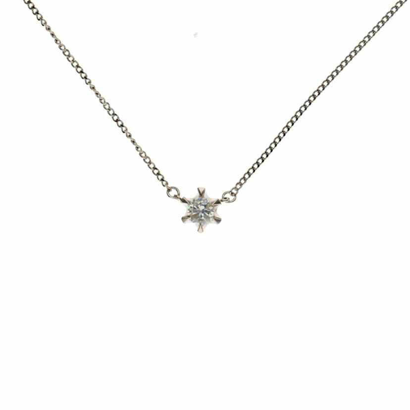 Pt850/Pt850ダイヤネックレス 0.31/3.4//0.31/Aランク/75