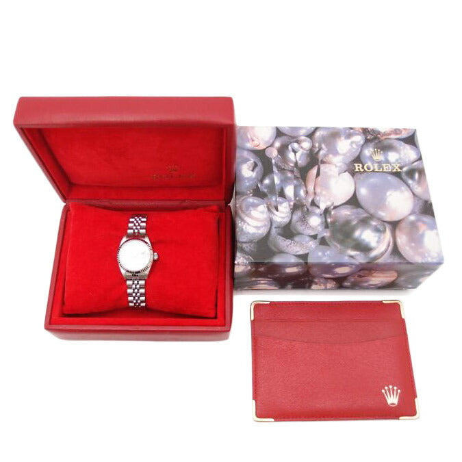 ROLEX ロレックス 腕時計 1996年頃製造 シルバー文字盤 レディース ほぼ新品/デイトジャスト/新10Pダイヤ/T番/自動巻き/69174G//T29****/SAランク/69