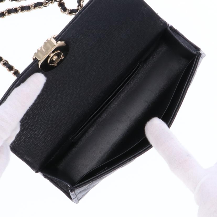 CHANEL シャネル/キャビアスキン/2WAYミニショルダー/Phone ケース//P2H3P4HK/Aランク/75