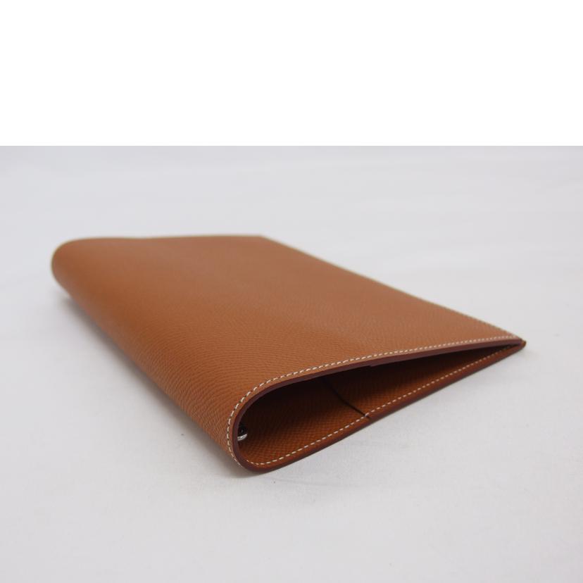 HERMES エルメス 手帳カバー B刻印2023年製/アジェンダ/グローブトロッター/ゴールド キャメル系//B T*******/Aランク/04