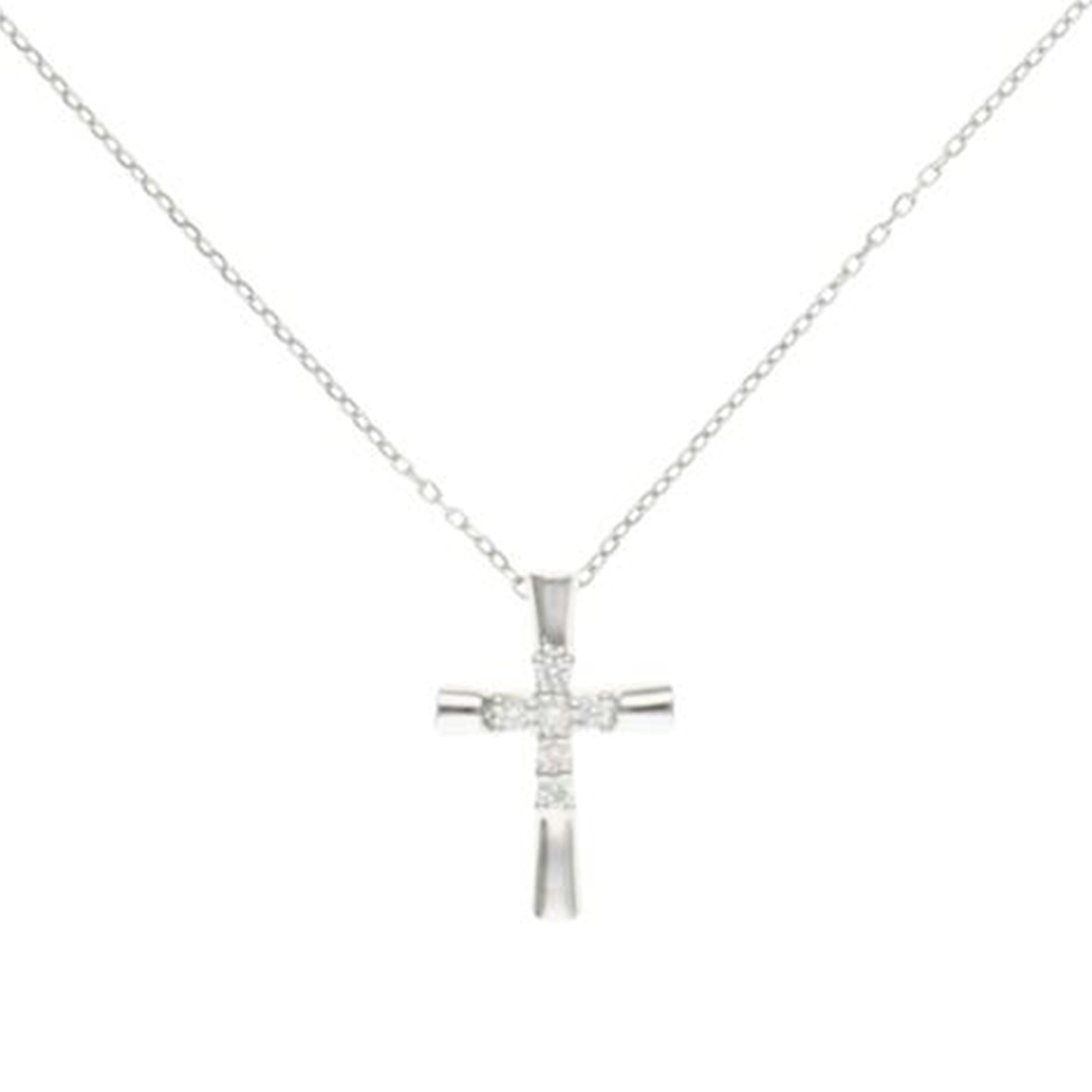 Pt850/900/Pt850-900ダイヤクロスネックレス/1.6//Aランク/75