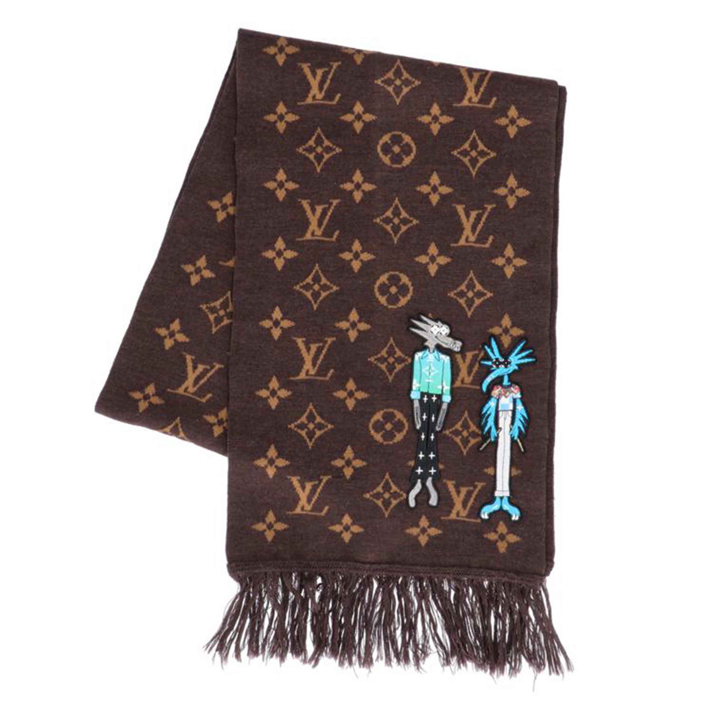 LOUIS VUITTON ルイヴィトン/LV ワッペンマフラー//Aランク/75