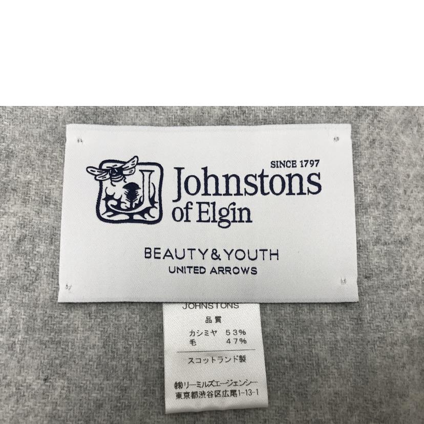 Johnstons×BEAUTY&YOUTH ジョンストンズ×ビューティーアンドユース/ストール/グレー/CA53-W047//ABランク/51