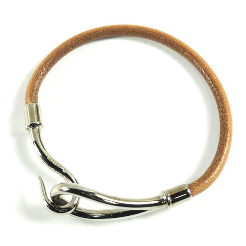 HERMES エルメス/レザーブレスレット/ジャンボ/シルバー系//ABランク/79