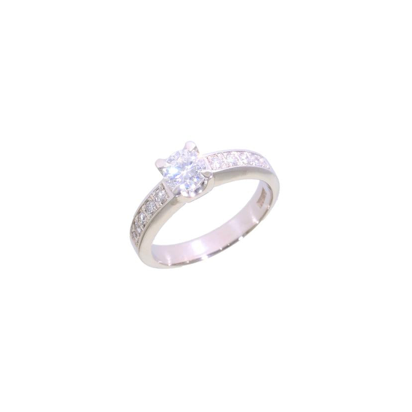 /◎ PT900ダイヤリング0.60/0.24ct//Aランク/75