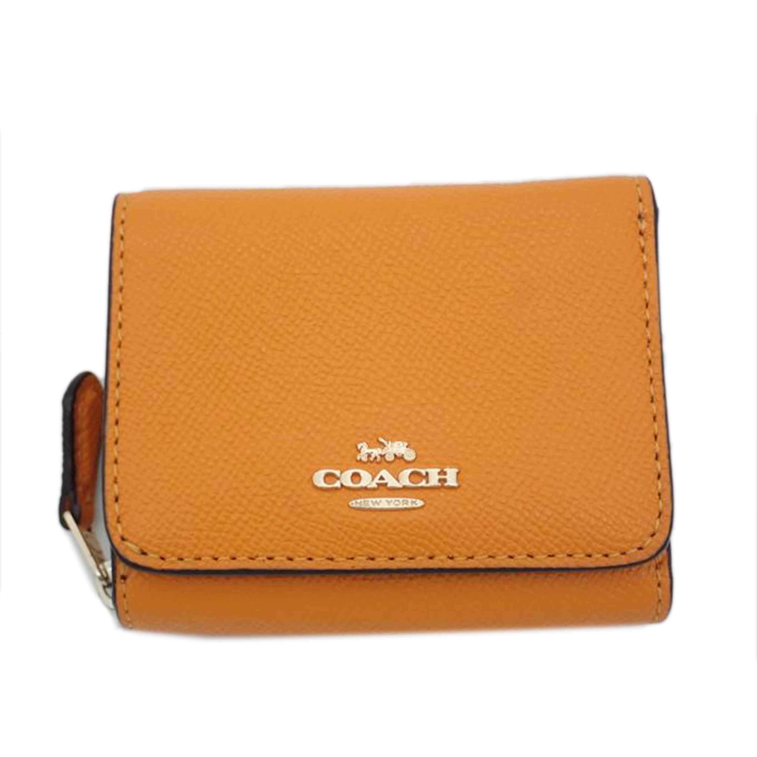 COACH COACH/クロスグレインレザースモールトライフォールウォレット/37968//Aランク/62