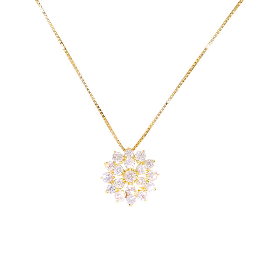 / K18ダイヤネックレス1.00ct//Aランク/75