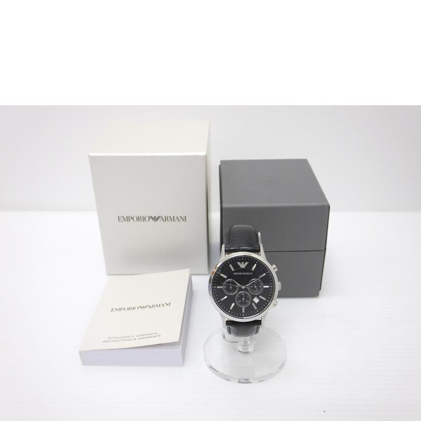 E.ARMANI エンポリオアルマーニ/クロノグラフ/メンズクォーツ腕時計/AR-2447//112***/ABランク/88