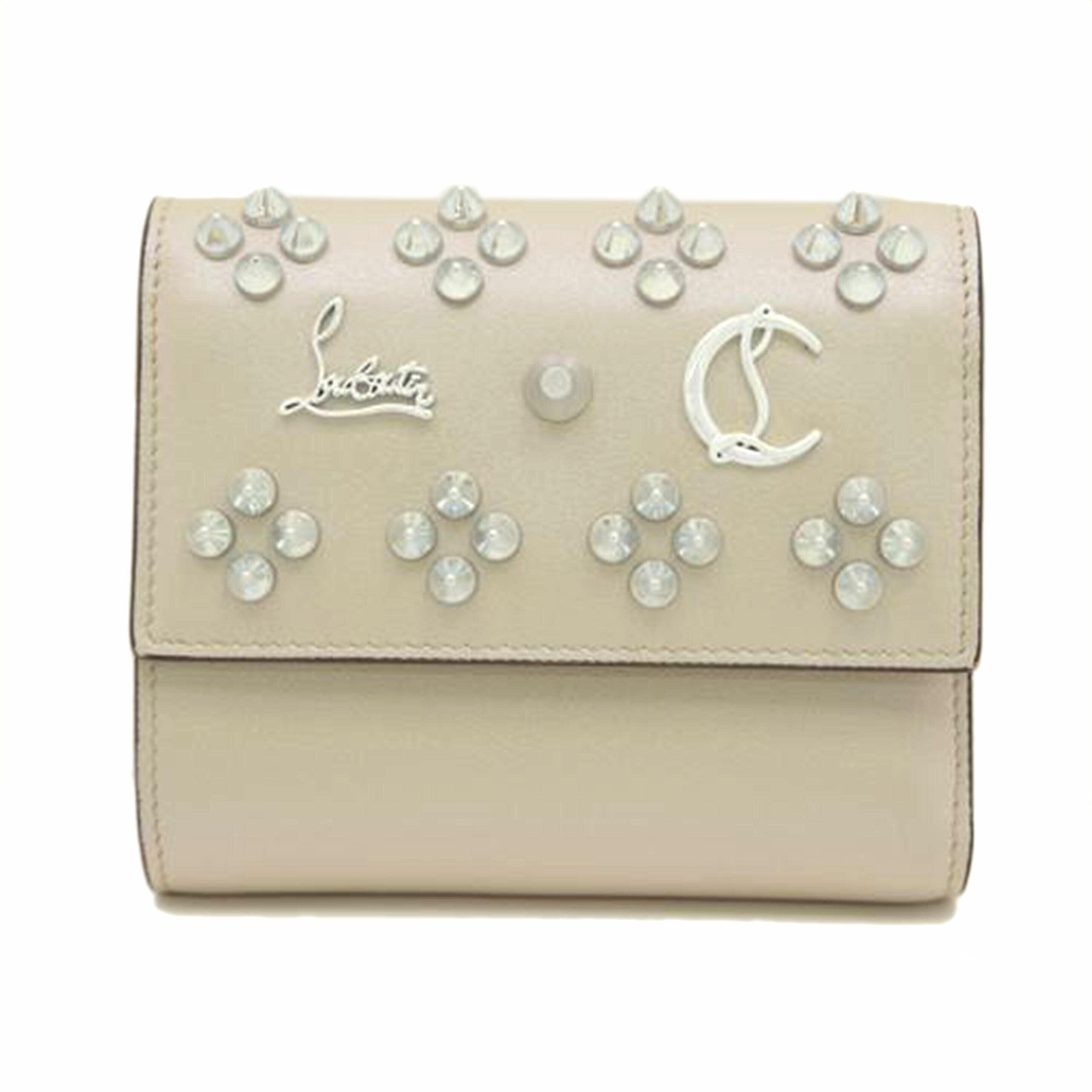 C.Louboutin ルブタン/マルチスタッズレザールビフォルドウォレット/1205165//ABランク/75