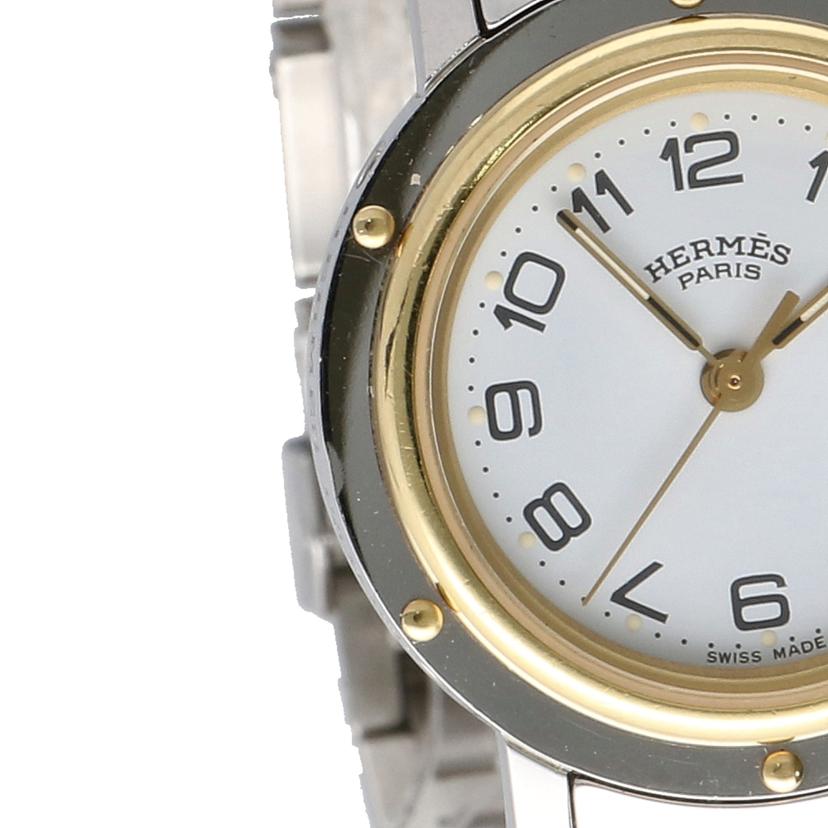 HERMES エルメス/クリッパー・ホワイト/レディース/クオーツ/CL4.220//941***/Bランク/75