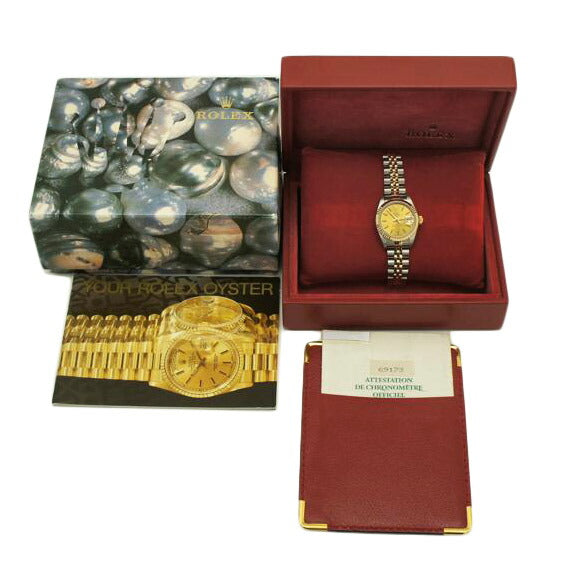 ROLEX ロレックス 1993年頃製造 オーバーホール済 新品仕上済 コンビ ジュビリーブレス/デイトジャスト・レディース・SS×YG/S番/69173//S57**********/Aランク/75