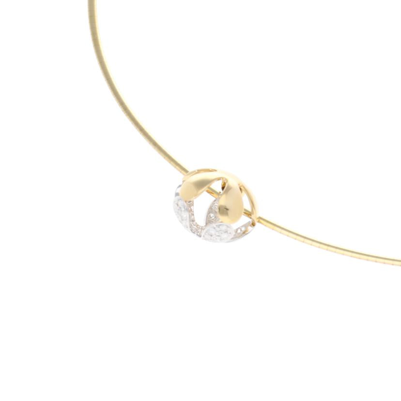 MIKIMOTO/K18YG/WG ミキモト/K18WG/YGダイヤオメガNC 0.48/11.0//0.48/Aランク/75