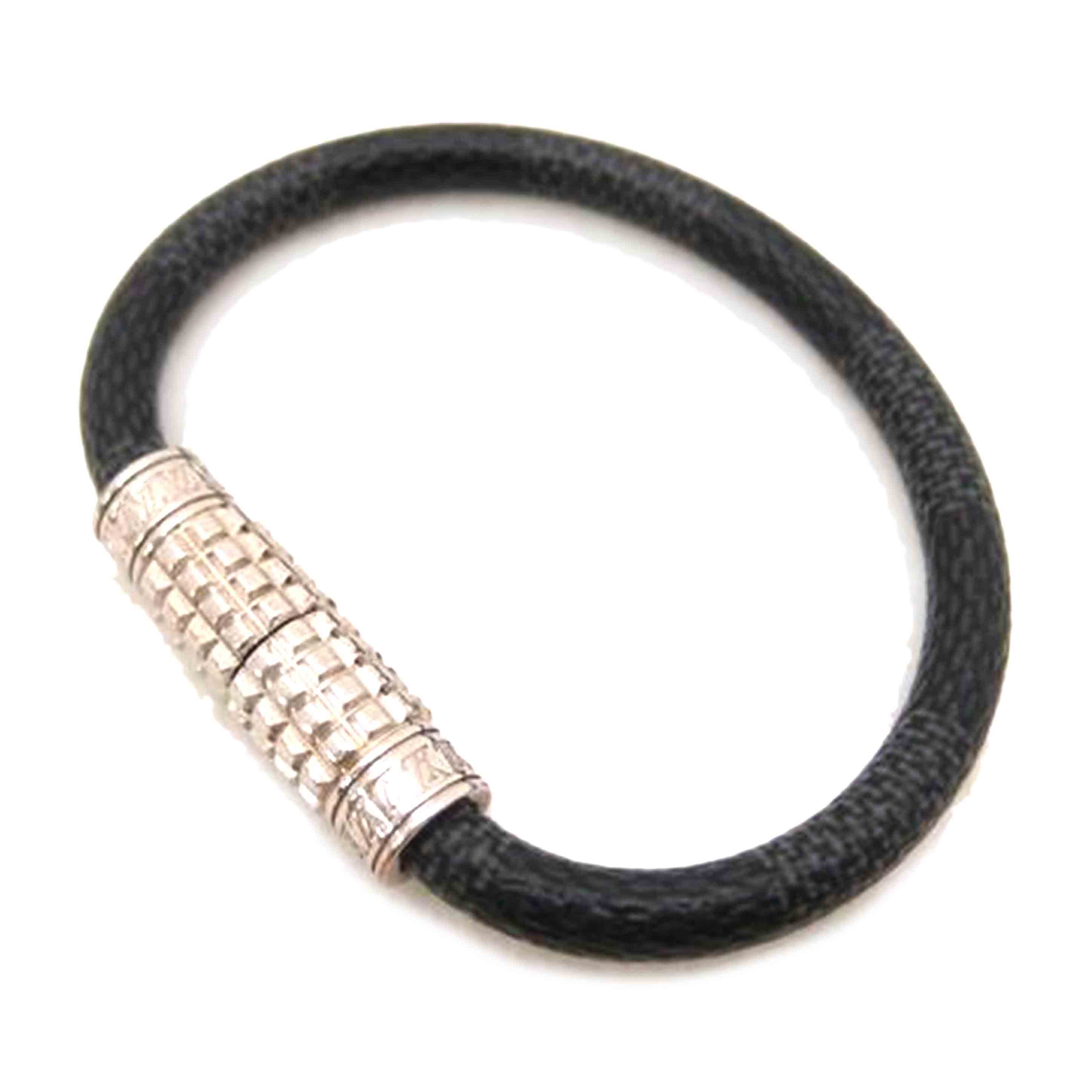 LOUIS VUITTON ルイ・ヴィトン ビトン ブレスレット 黒 シルバー金具 メンズ レディース/ブラスレ・ディジット/ダミエグラフィット/16㎝/M6626E//BC0***/ABランク/69