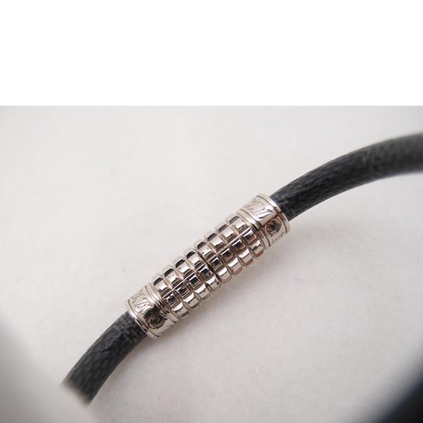 LOUIS VUITTON ルイ・ヴィトン ビトン ブレスレット 黒 シルバー金具 メンズ レディース/ブラスレ・ディジット/ダミエグラフィット/16㎝/M6626E//BC0***/ABランク/69