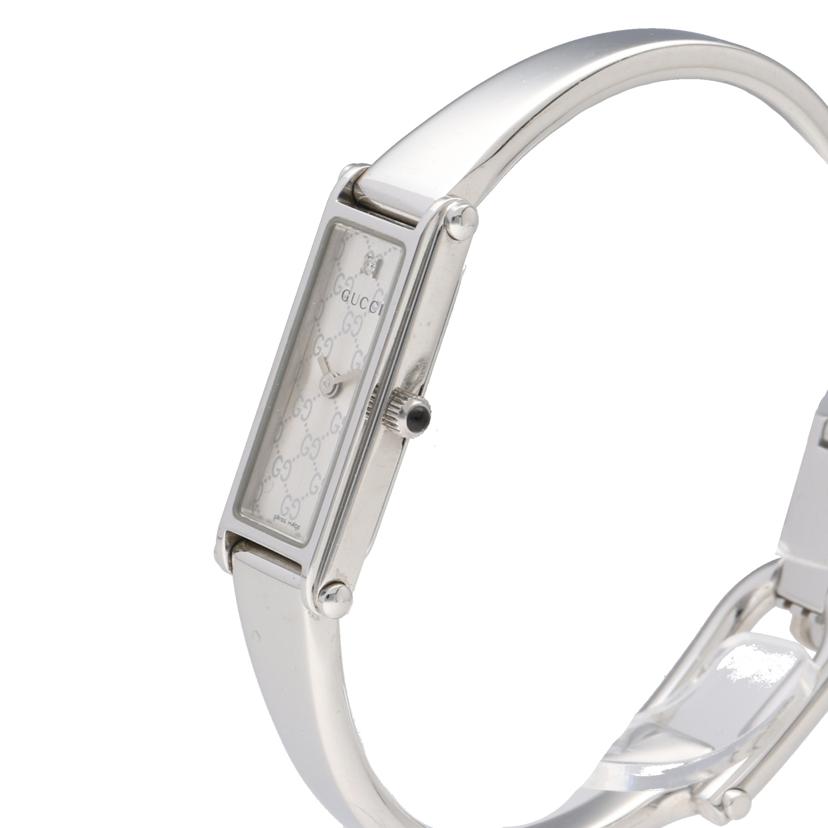 GUCCI グッチ/バングルウォッチ・GGシルバー1Pダイヤ/クオーツ/1500L//140*****/ABランク/75