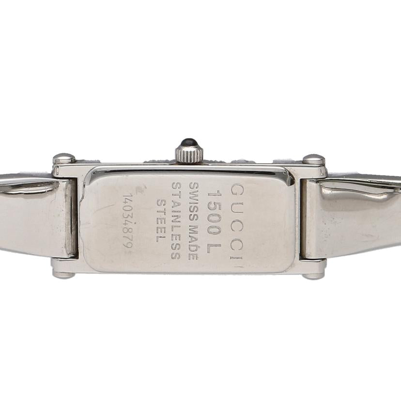 GUCCI グッチ/バングルウォッチ・GGシルバー1Pダイヤ/クオーツ/1500L//140*****/ABランク/75