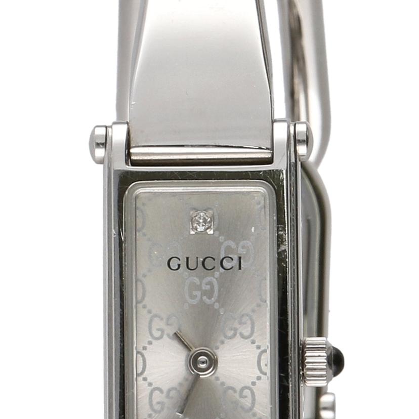 GUCCI グッチ/バングルウォッチ・GGシルバー1Pダイヤ/クオーツ/1500L//140*****/ABランク/75