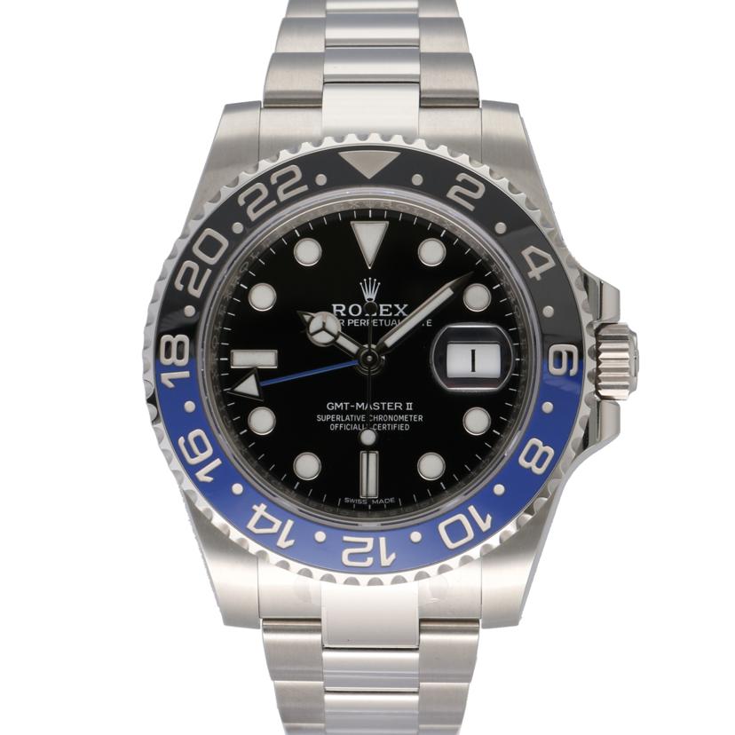 ROLEX ロレックス ランダムシリアル 2018年ギャラ バットマン オイスターブレス/GMTマスターII・青黒ベゼル/ランダム番/116710BLNR//Q95*****/Aランク/75
