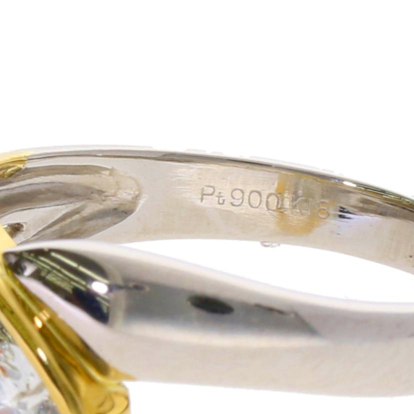Pt900/K18/Pt/K18ダイヤR 0.348/#14.5/4.7//0.348/Aランク/75