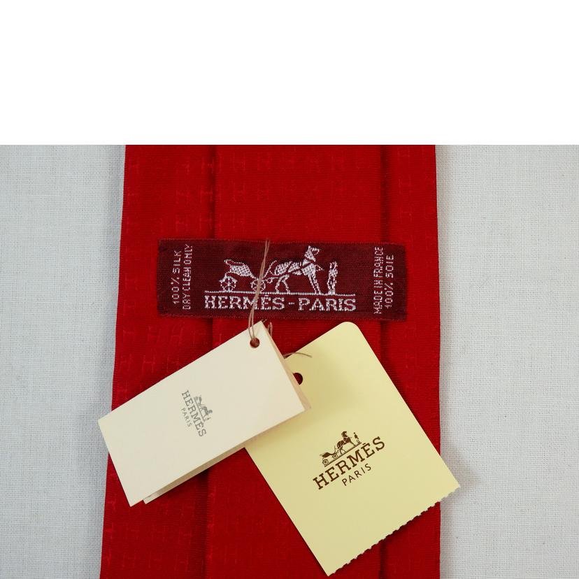 HERMES エルメス/シルクネクタイ/ジャガードH柄/レッド/038189T-45//SAランク/72