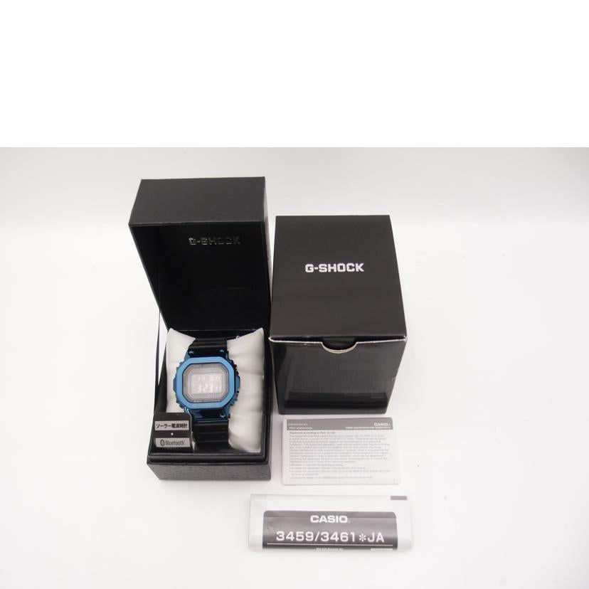 CASIO カシオ フルメタル メンズ ブルー/G-SHOCK/スマホリンク/電波ソーラー/GMW-B5000G-2JF//201E086I/SAランク/69
