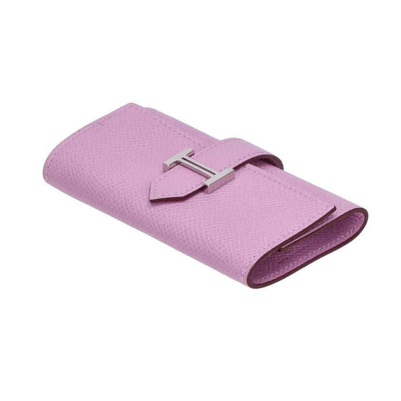 HERMES エルメス/ベアンキーケース4連/ヴォーエプソン/モーヴシルベストル//Z刻(*****/Aランク/75