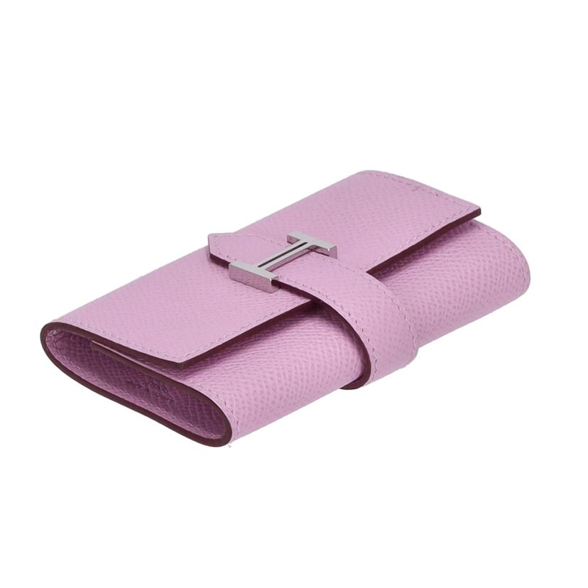 HERMES エルメス/ベアンキーケース4連/ヴォーエプソン/モーヴシルベストル//Z刻(*****/Aランク/75