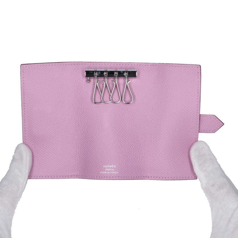 HERMES エルメス/ベアンキーケース4連/ヴォーエプソン/モーヴシルベストル//Z刻(*****/Aランク/75