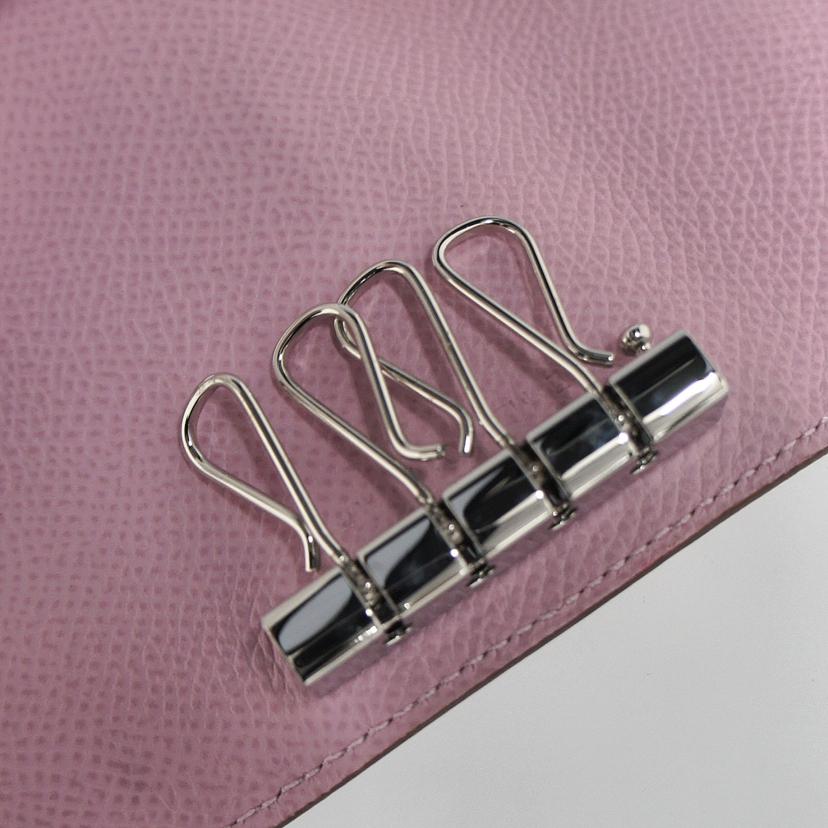 HERMES エルメス/ベアンキーケース4連/ヴォーエプソン/モーヴシルベストル//Z刻(*****/Aランク/75