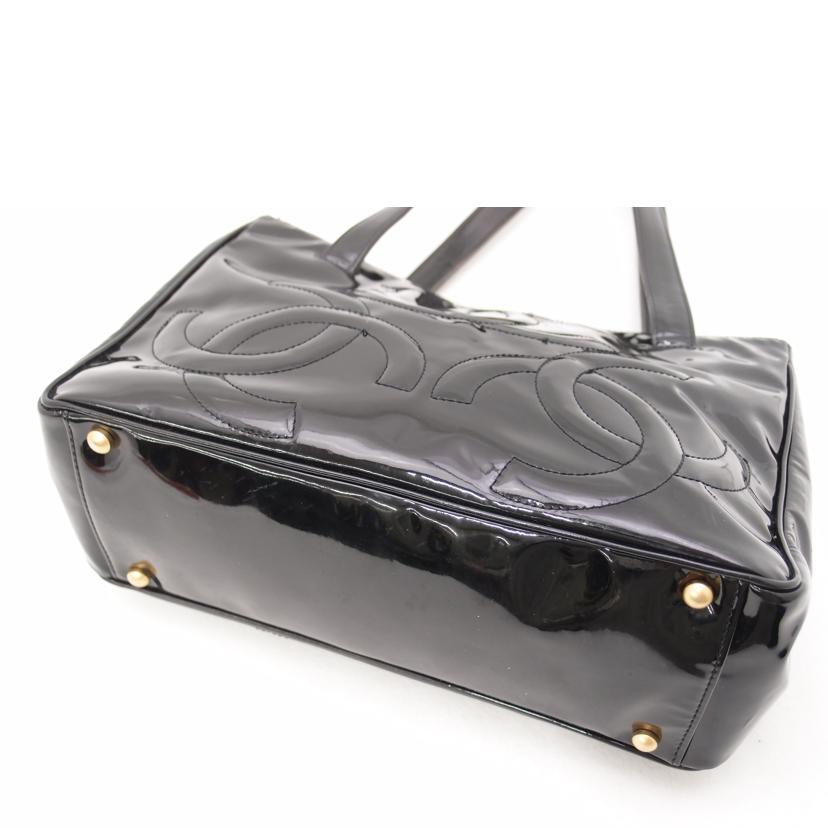 CHANEL シャネル パテント 黒 ショルダーバッグ トートバッグ 肩掛け レディース/トリプルココマークエナメルトート/ブラック//984****/ABランク/69