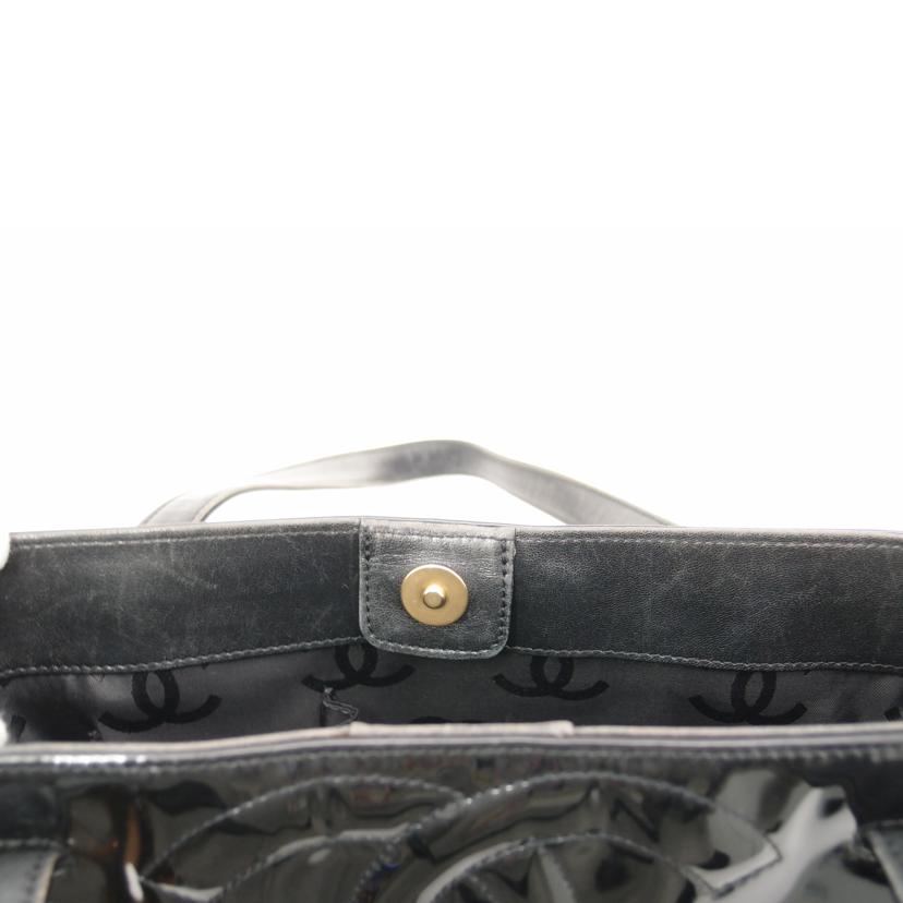 CHANEL シャネル パテント 黒 ショルダーバッグ トートバッグ 肩掛け レディース/トリプルココマークエナメルトート/ブラック//984****/ABランク/69