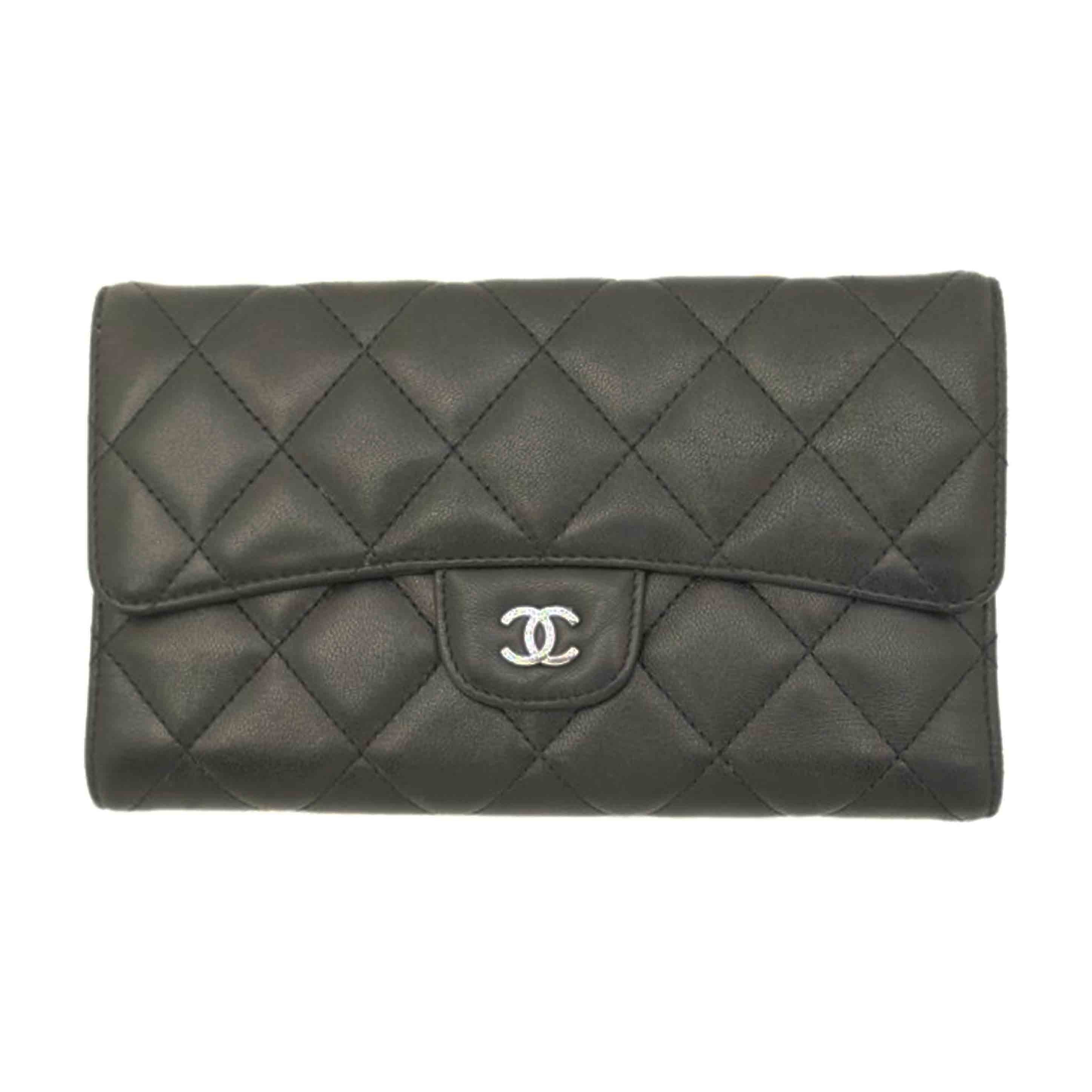 CHANEL/タイムレスクラシック三つ折り長財布/ブラック/A31506//139*****/ABランク/69