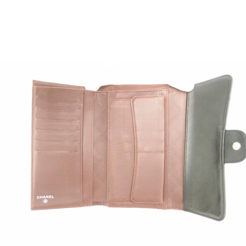 CHANEL/タイムレスクラシック三つ折り長財布/ブラック/A31506//139*****/ABランク/69