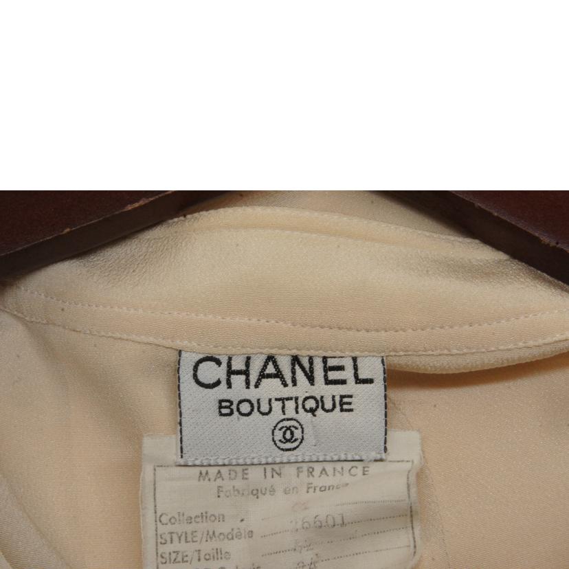 CHANEL シャネル/ビンテージタグGDボタンシャツジャケットシルク//ABランク/92