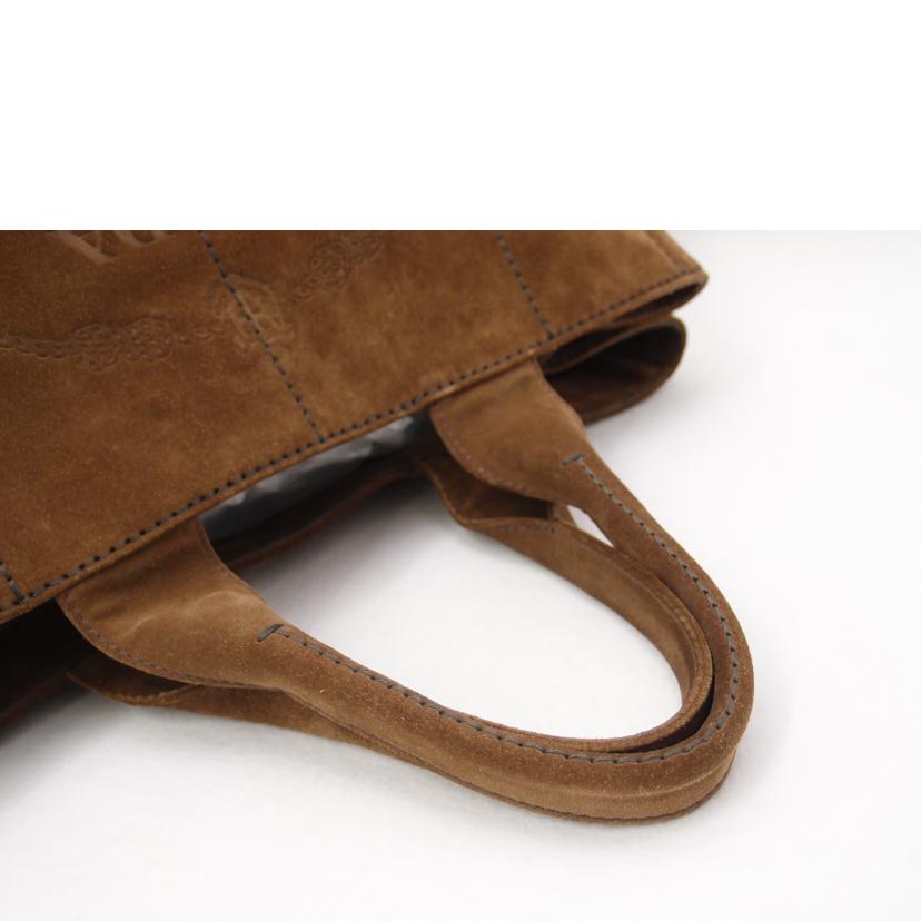 PRADA プラダ トートバック ハンドバック 茶 レディース/カナパ/スウェード/ブラウン//110/Aランク/69