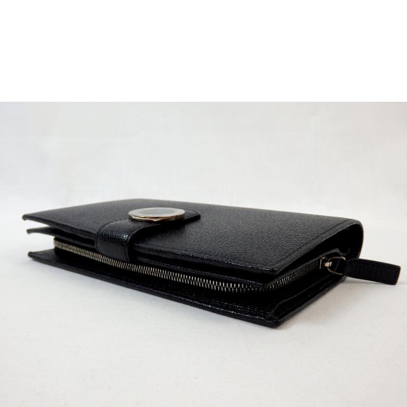 BVLGARI ブルガリ/二つ折り長財布/レザー/ブラック/22260//ABランク/72