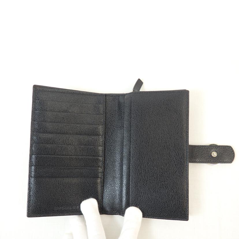 BVLGARI ブルガリ/二つ折り長財布/レザー/ブラック/22260//ABランク/72