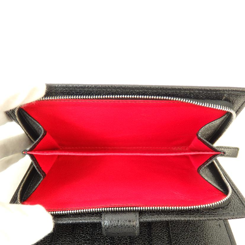 BVLGARI ブルガリ/二つ折り長財布/レザー/ブラック/22260//ABランク/72