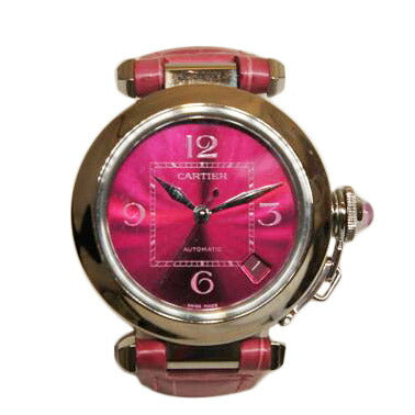 Cartier カルティエ/パシャCデイト/クリスマス限定ピンク文字盤/レザーベルト/オートマ/W3108299//925*****/ABランク/92