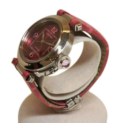 Cartier カルティエ/パシャCデイト/クリスマス限定ピンク文字盤/レザーベルト/オートマ/W3108299//925*****/ABランク/92