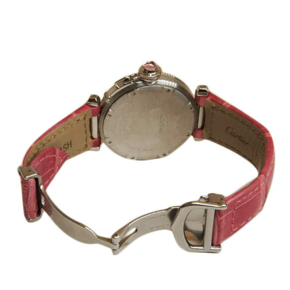 Cartier カルティエ/パシャCデイト/クリスマス限定ピンク文字盤/レザーベルト/オートマ/W3108299//925*****/ABランク/92
